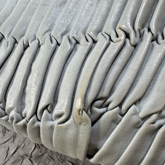 COACH Madison Sophia Satchel Shoulder Bag Gray Gathered Leather - Picture 6 of 16